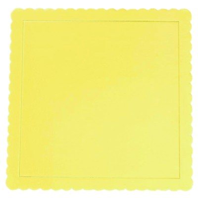 Base Quadrada Cartão Dourada 30 cms