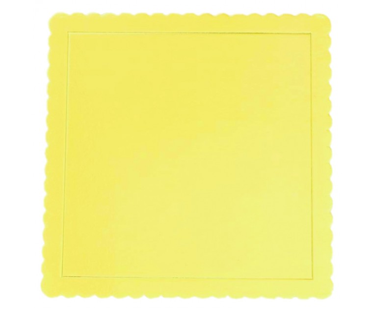 Base Quadrada Cartão Dourada 30 cms