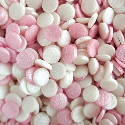 Confetis Discos Mix Rosa e Brancos Confetis Discos Mix Rosa e Brancos