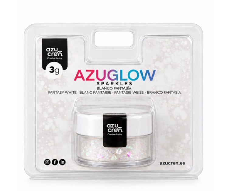 Glitter Iridescente Comestível Cristal Branco Iridescente (3g)