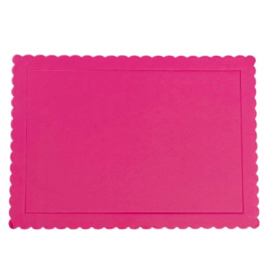 Base Retangular Recortada Rosa Forte 25x35 cms