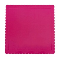 Base Quadrada Recortada Rosa Forte 30cms