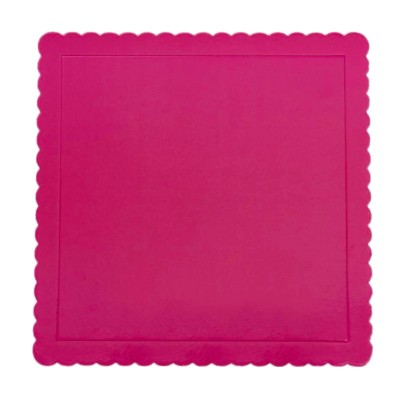 Base Quadrada Recortada Rosa Forte 30cms