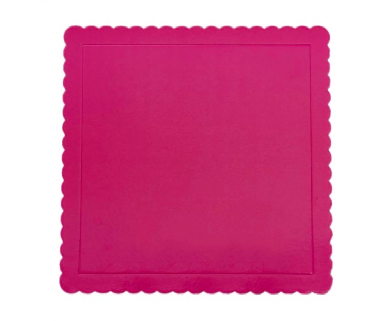 Base Quadrada Recortada Rosa Forte 30cms