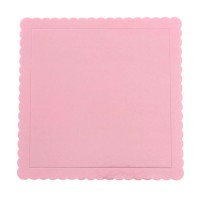 Base Quadrada Rosa Bebé Recortada 20 cms