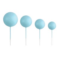 Topo Bolo Bolas Azul Claro
