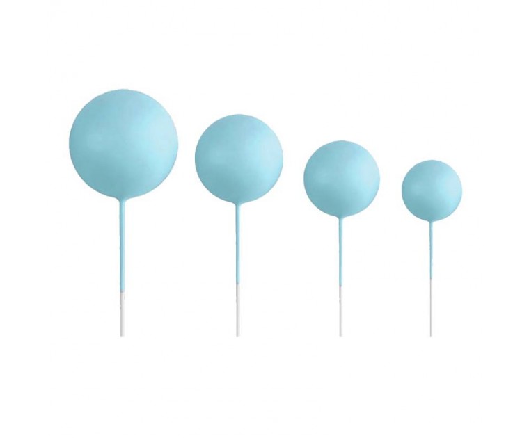 Topo Bolo Bolas Azul Claro
