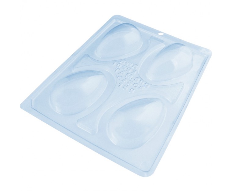 Molde Ovo Liso 3 Partes 80g Casca Fina