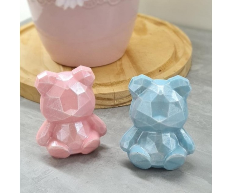 Molde Urso Lapidado Pequeno 3 Partes