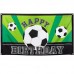 Bandeira Happy Birthday Tema Futebol