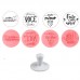 Kit de Carimbos Frases Mimos Rosa 5 cms