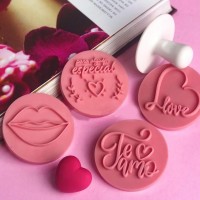 Kit de Carimbos Frases Paixão Rosa 5 cms