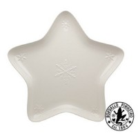 Travessa Estrela Creme 37 Cms