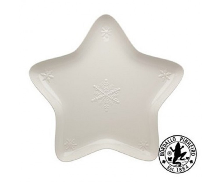 Travessa Estrela Creme 37 Cms