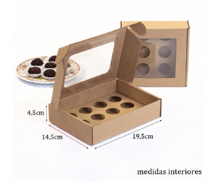 Caixa para 12 Brigadeiros c/janela