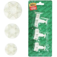 Set 3 Cortadores  Ejetor Floco de Neve