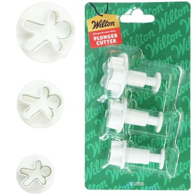 Set 3 Cortadores  Ejetor Boneco Gengibre