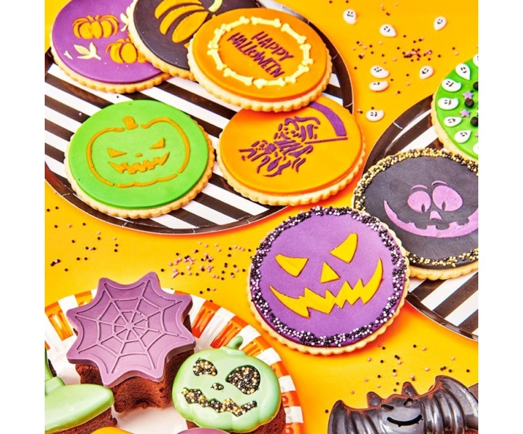 Kit 20 Mini Stencils Bento Cakes /Bolachas Halloween