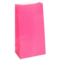 12 Sacos Papel Doces e Ofertas Rosa Forte