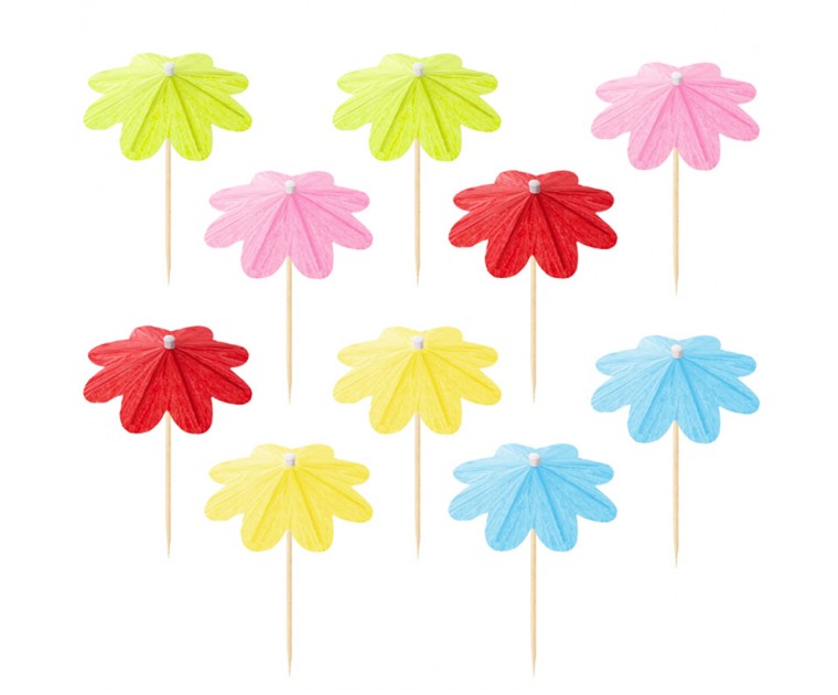 Picks Chapéus Cocktail Multicoloridos 
