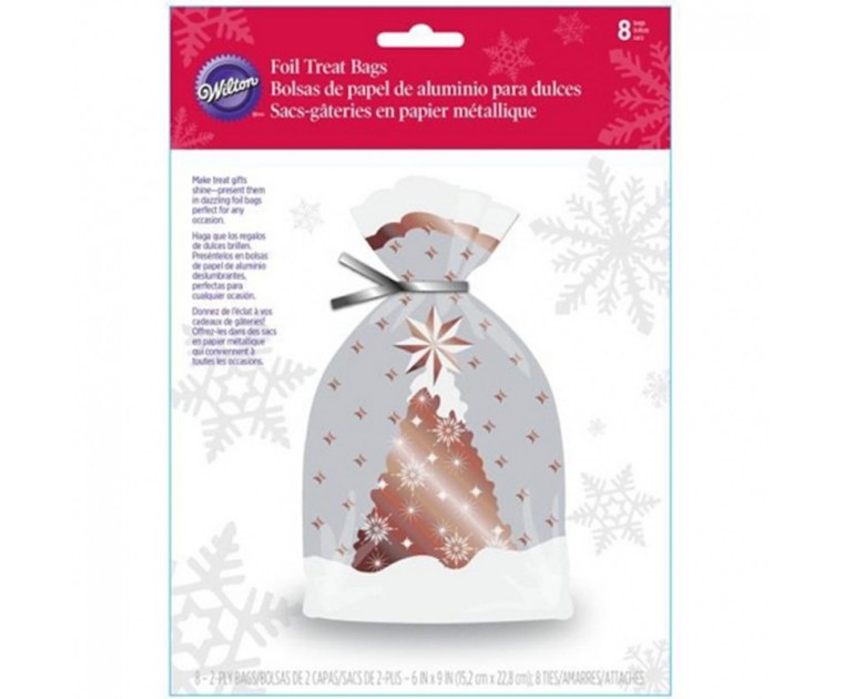 8 Sacos de Foil Snowflake Wishes
