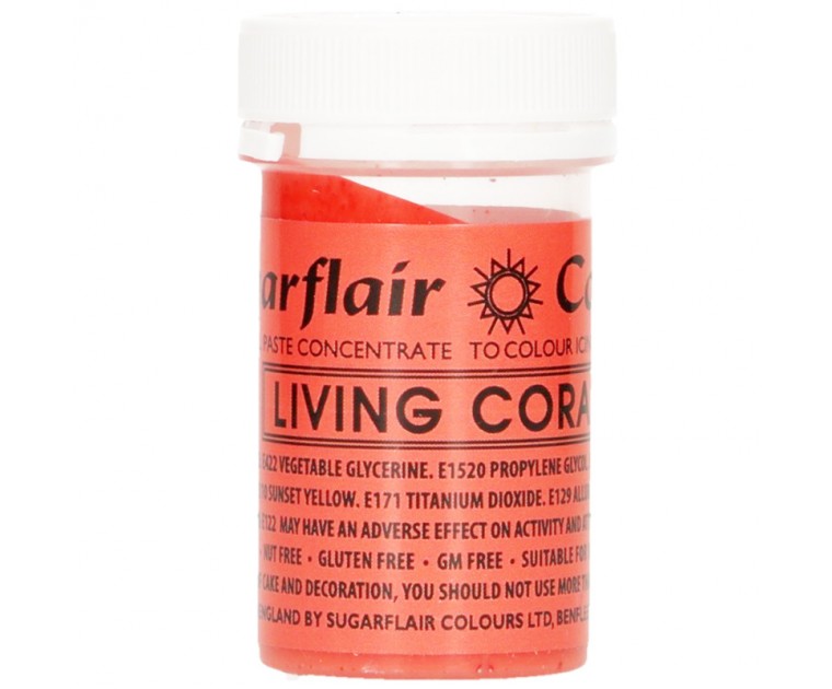 Corante em Pasta Living Coral Sugarflair 