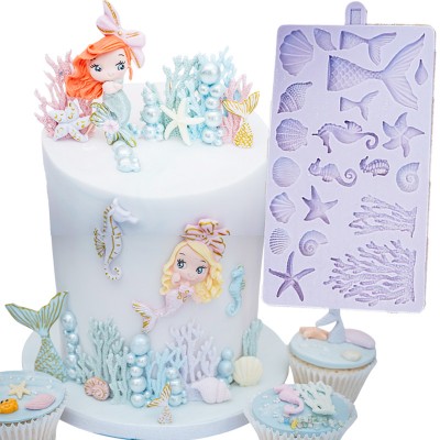 Molde Silicone Fundo do Mar Karen Davis
