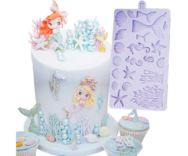 Molde Silicone Fundo do Mar Karen Davis