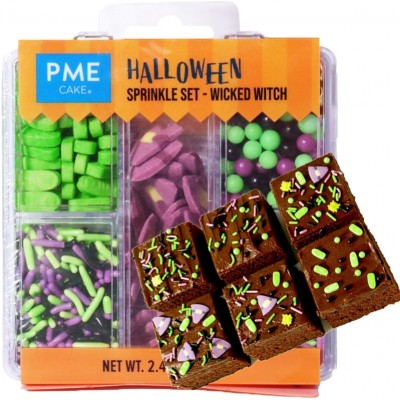 Conjunto de confeitos de Halloween 5 em 1 - Bruxa Má
