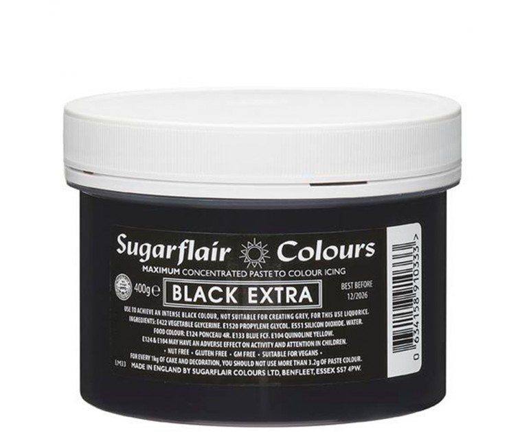 Corante Gel Concentrado Black EXTRA Sugarflair  400 Grs