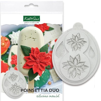 Molde de Silicone Poinsettia Duo