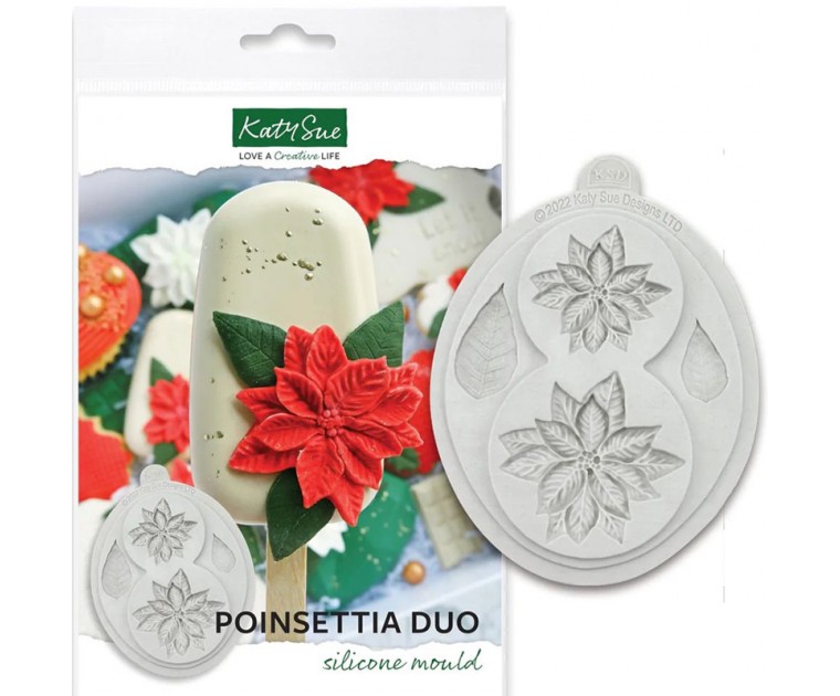 Molde de Silicone Poinsettia Duo