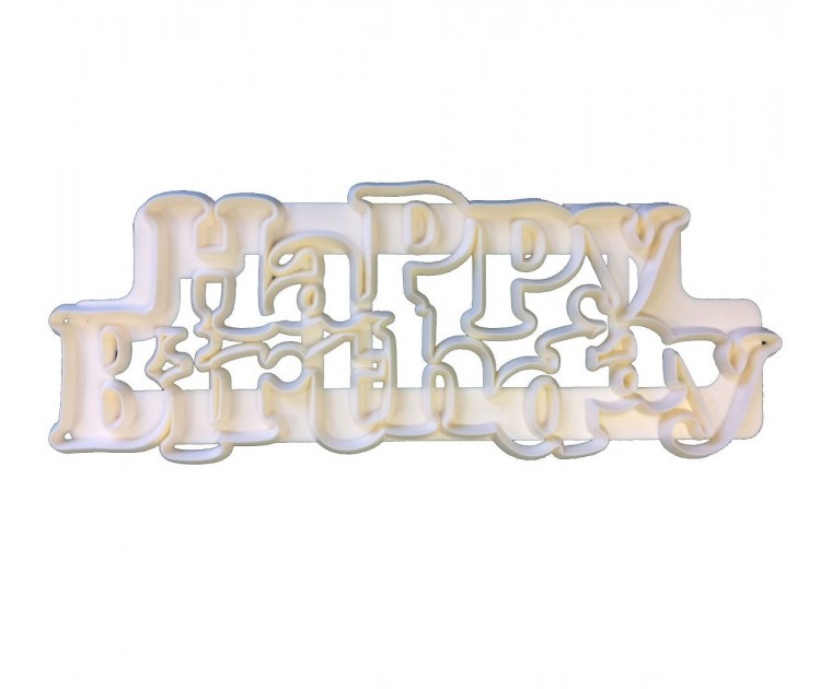 Conj. Réguas Cortadores/ Marcadores Happy Birthday