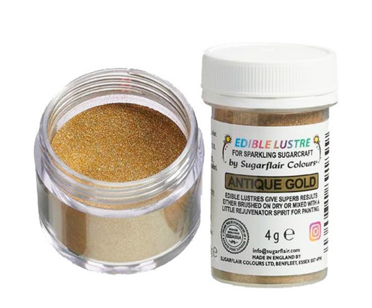  Pó Comestível Brilho Metálico Antique Gold  Sugarflair