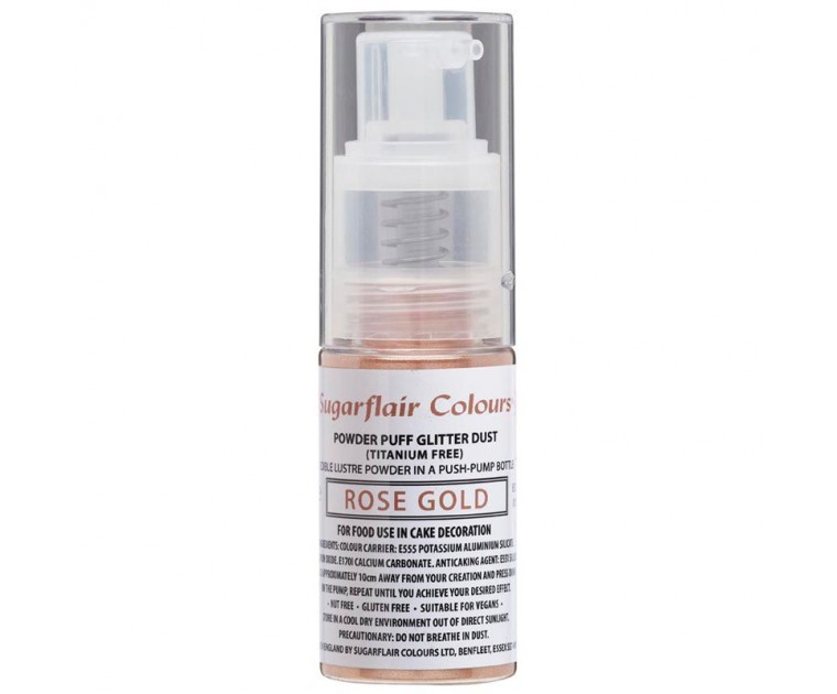 Pó Glitter Rose Gold em bomba spray 10g 