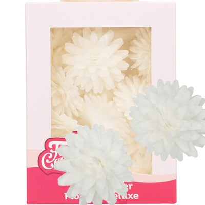 Flores Pompom Brancas hóstia comestíveis