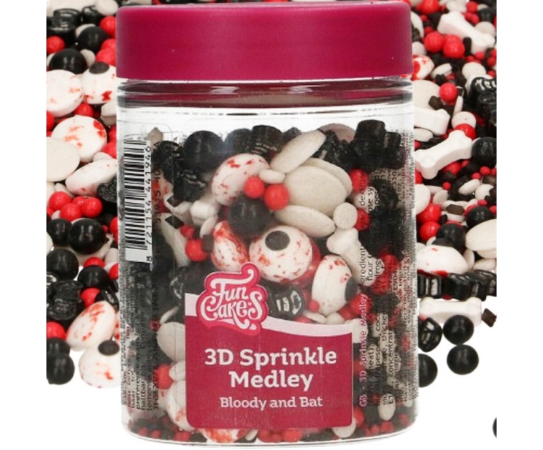Mix Confetis Sangrentos e Morcego 3D 70 g
