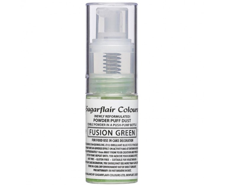 Pó Glitter Fusion Green em bomba spray 10g 