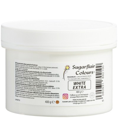 Corante Pasta Concentrado White EXTRA Sugarflair 400 Grs