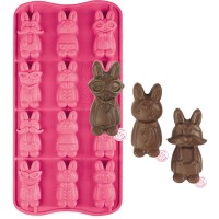 Molde Silicone Coelhos Divertidos