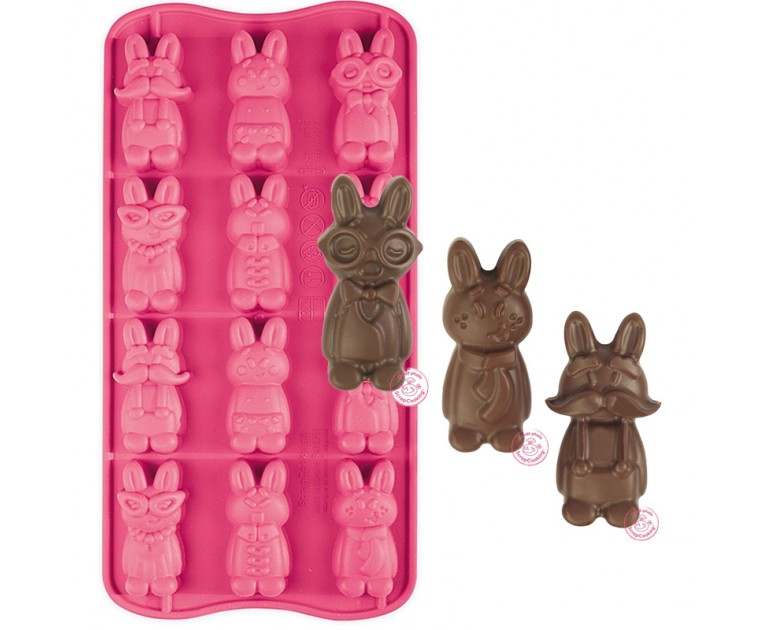 Molde Silicone Coelhos Divertidos