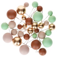 Mix Esferas Topo Bolo Cores Terra e Dourado