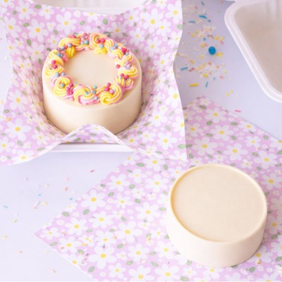 Folhas Papel Flores Primavera Caixas Bênto Cakes