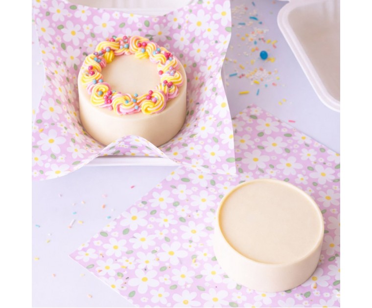 Folhas Papel Flores Primavera Caixas Bênto Cakes