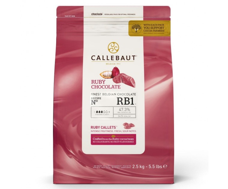 Chocolate Callebaut Ruby 2.5 kgs -Sob Encomenda***