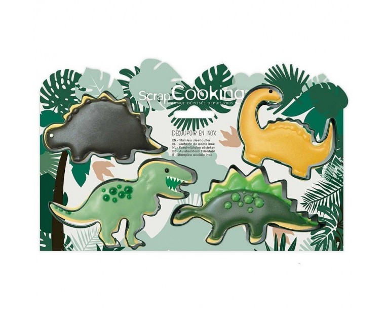 Conj. 4 Cortadores Dinossauros