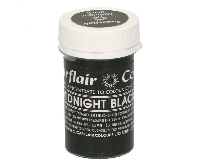 Corante em Pasta MIDNIGHT BLACK Sugarflair 