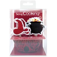 Kit 24 Forminhas e Picks Cup Cakes Halloween