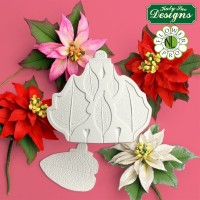 Molde de Silicone e Veiner Poinsettia 