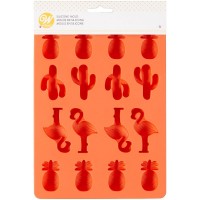 Molde Silicone Doces Flamingo Cacto e Ananás